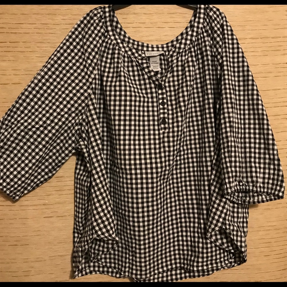 Black & white checked blouse 22/24